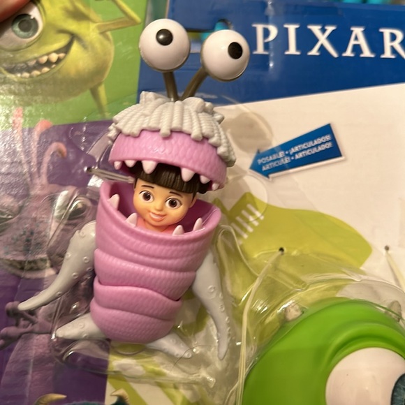 Disney Pixar Monsters, Inc. Mike Wazowski, Boo and Sulley posable figures!! NEW - Picture 5 of 6